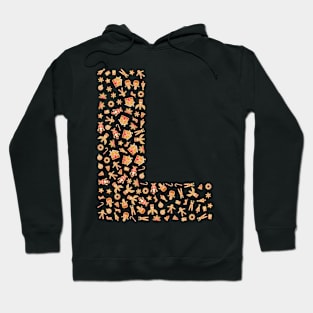 Letter L Initial Christmas Decorations Gingerbread Hoodie